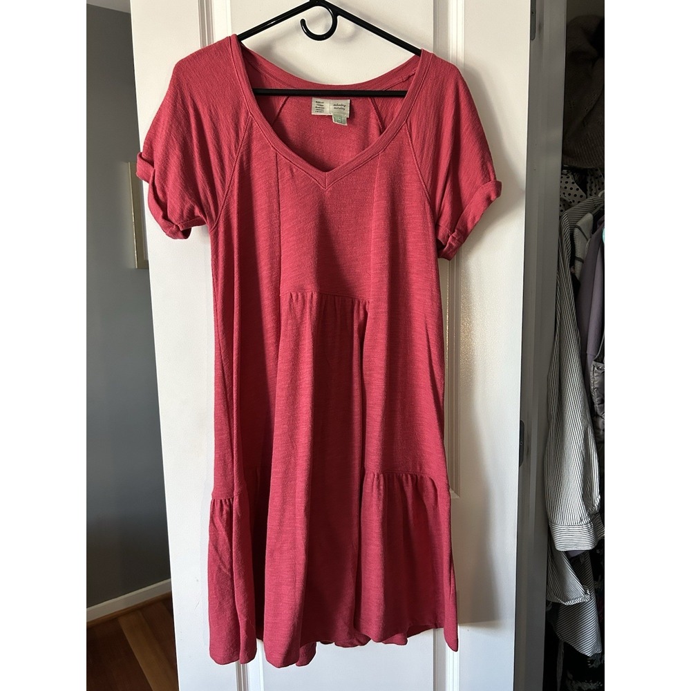 Anthropologie Saturday Sunday Kathie Flounced Mini Dress Watermelon Women's Sz S